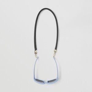 Burberry Metallic Detail Leather Eyewear Lanyard Men/ Women Black New $250